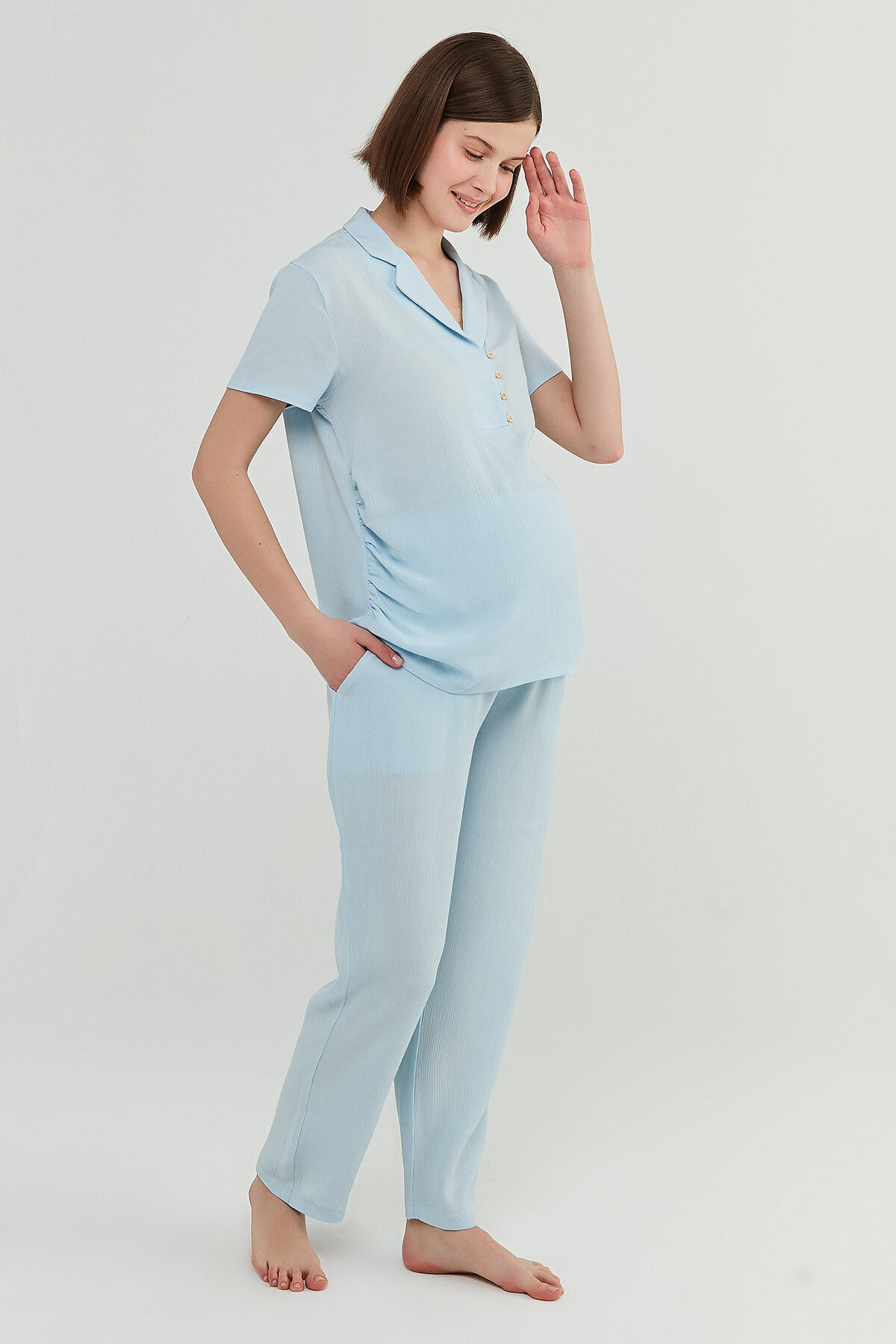 Mama Blue Crinkle set