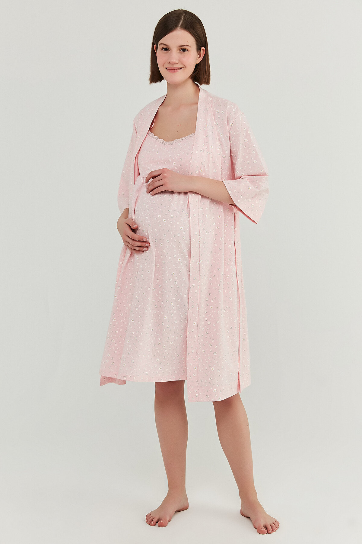 Mama Pink Ditsy ogrtač