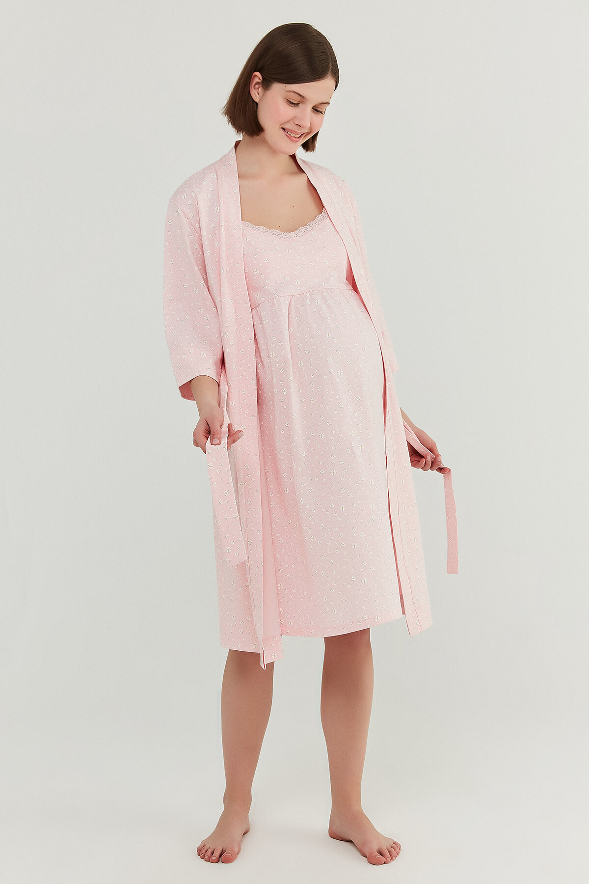 Mama Pink Ditsy ogrtač